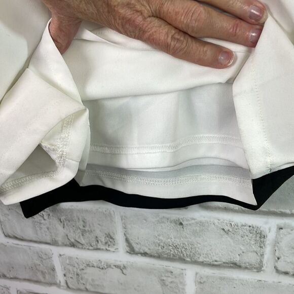 TCEC Women’s Romper Black White Slit Shoulder Size Small - Picture 6 of 13